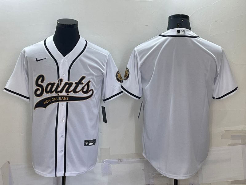 Men New Orleans Saints Blank White 2022 Nike Co branded NFL Jersey->customized nba jersey->Custom Jersey